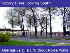 Victory Drive Looking South toward Bellmawr Park School - Alternatives D, D1