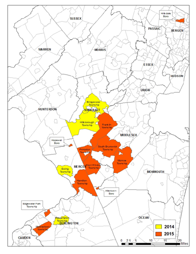 Emerald Ash Borer map