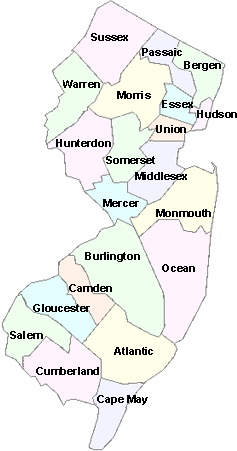 Map of New Jersey