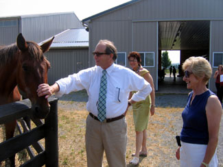 Photo of Secretary Fisher, Karyn Malinowski and Mary Jo Herbert