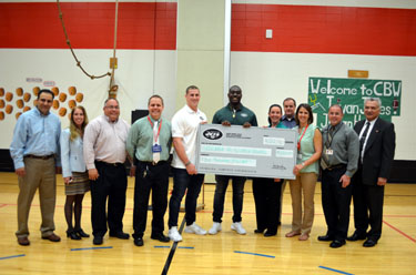 Photo of the check presentation