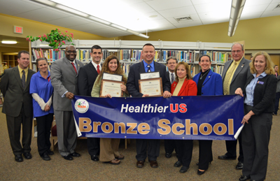 Photo of Bordentown School District accepting the HUSSC Award