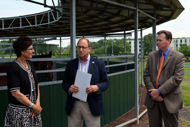 Photo of Karyn Malinowski, Secretary Fisher and Assemblyman Robert Clifton.