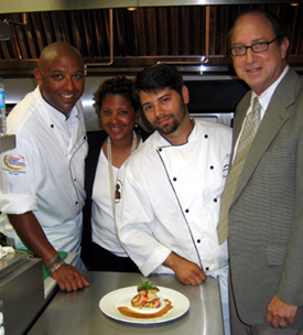 Photo of Erik Weatherspool, Deborah Dowdell, Peter Fischbach and Secretary Fisher