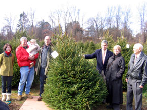 Photo of group at Hidden Pond Tree Farm