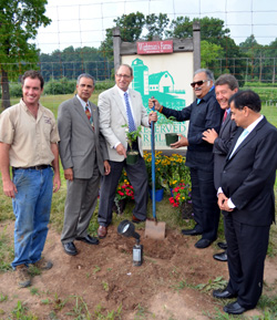 Photo of officials planting at Wightmans Farms