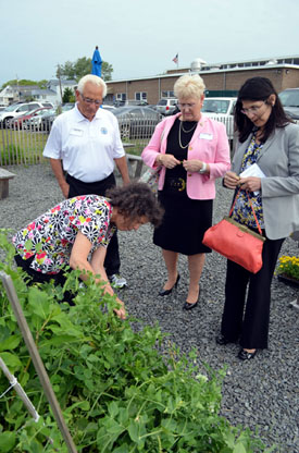 Photo of Councilman Rossi, Assemblywoman Gove, Arleen Ramos-Szatmary and school nurse Bianca Aniski