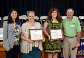 Photo of school officials accepting the HUSSC Award - Click to enlarge