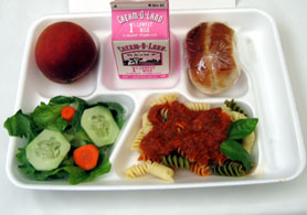 Photo of a school lunch tray - Click to enlarge