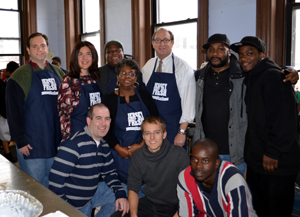 Photo of Secretary Fisher with New Visions volunteers