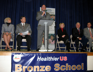 Photo of dignitaries at Osage Elementary School ceremony