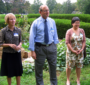 Photo of Pat Dombroski, Secretary Fisher and Dr. Tina Tan from Dept of Health and Senior Services