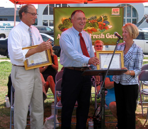 Photo of Secretary Fisher, Freeholder Little and Pat Dombroski