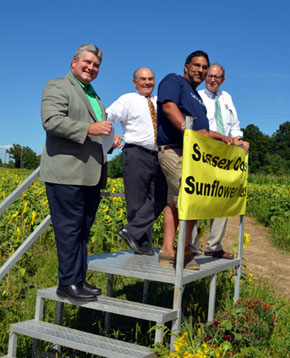 Photo of Senator Oroho, Freeholder Director Vohden, Raj Sinha and Secretary Fisher