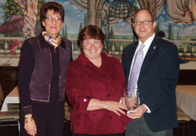 Photo of Karyn Malinowski, Linda Toscano and Secretary Fisher - Click to enlarge