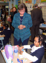 Photo of Regional Administrator Jackson at Harriet Tubman School