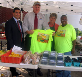 Photo of Christopher Chekouras, Secretary Kuperus,  Bonnie Pastore, and Falynn Milligan