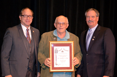 Photo of Secretary Fisher, Wes Kline and Robert Swanekamp, State BOA President