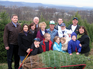 Photo of Assemblyman Doherty, Secretary Kuperus, the Wyckoff family and Assemblywoman Karrow