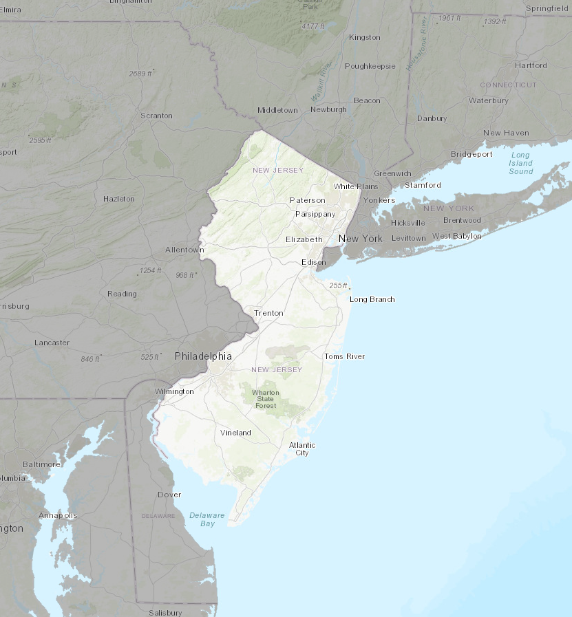 NJ map