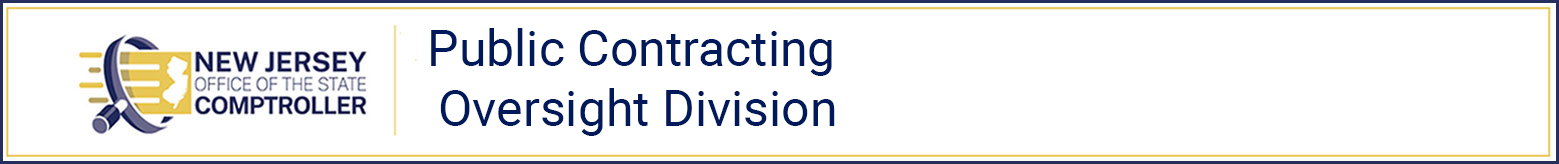 A report by the Public Contracting Oversight Division of the New Jersey Office of the State Comptroller