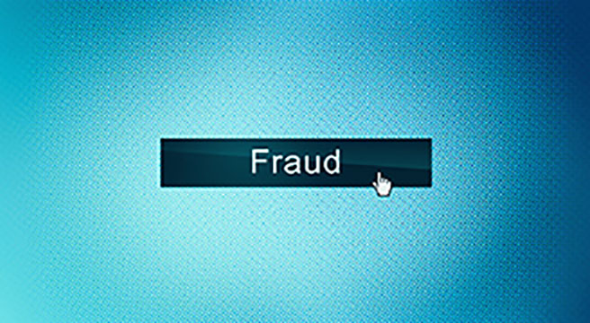  Mouse pointer clicking fraud button