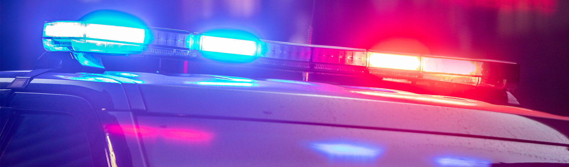 Photo: Lights on top of a police car