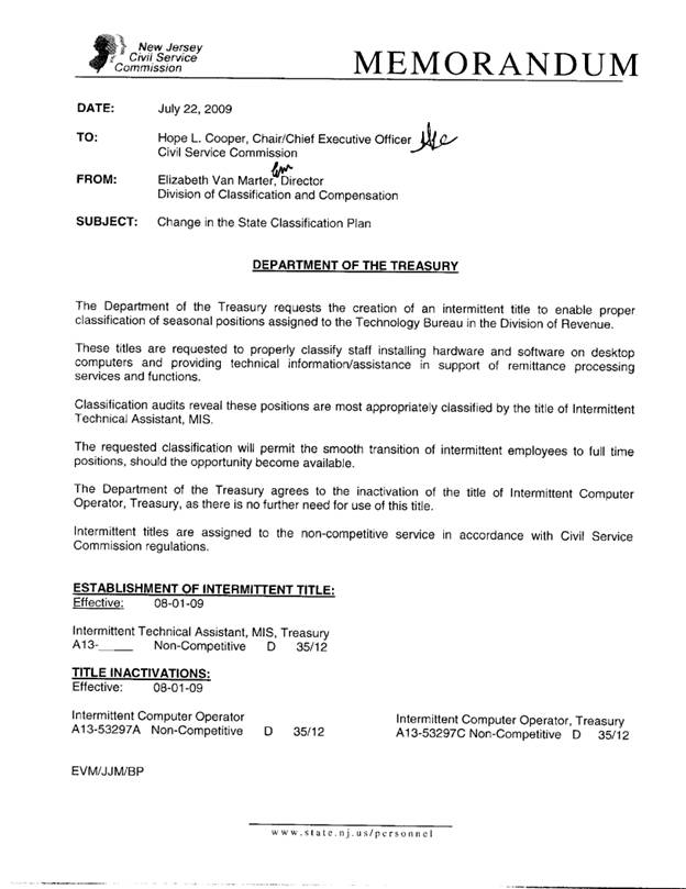 Civil Service Commission Meeting Minutes Of August 19 2009