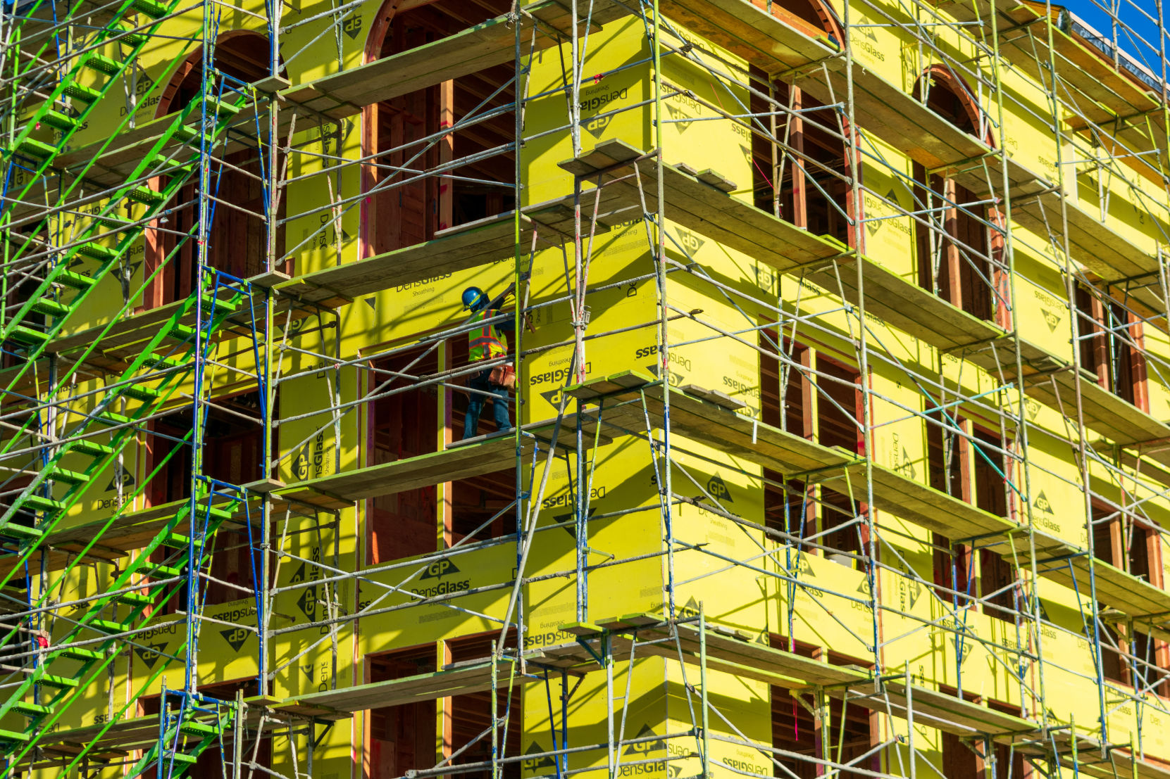 building construction scaffolding