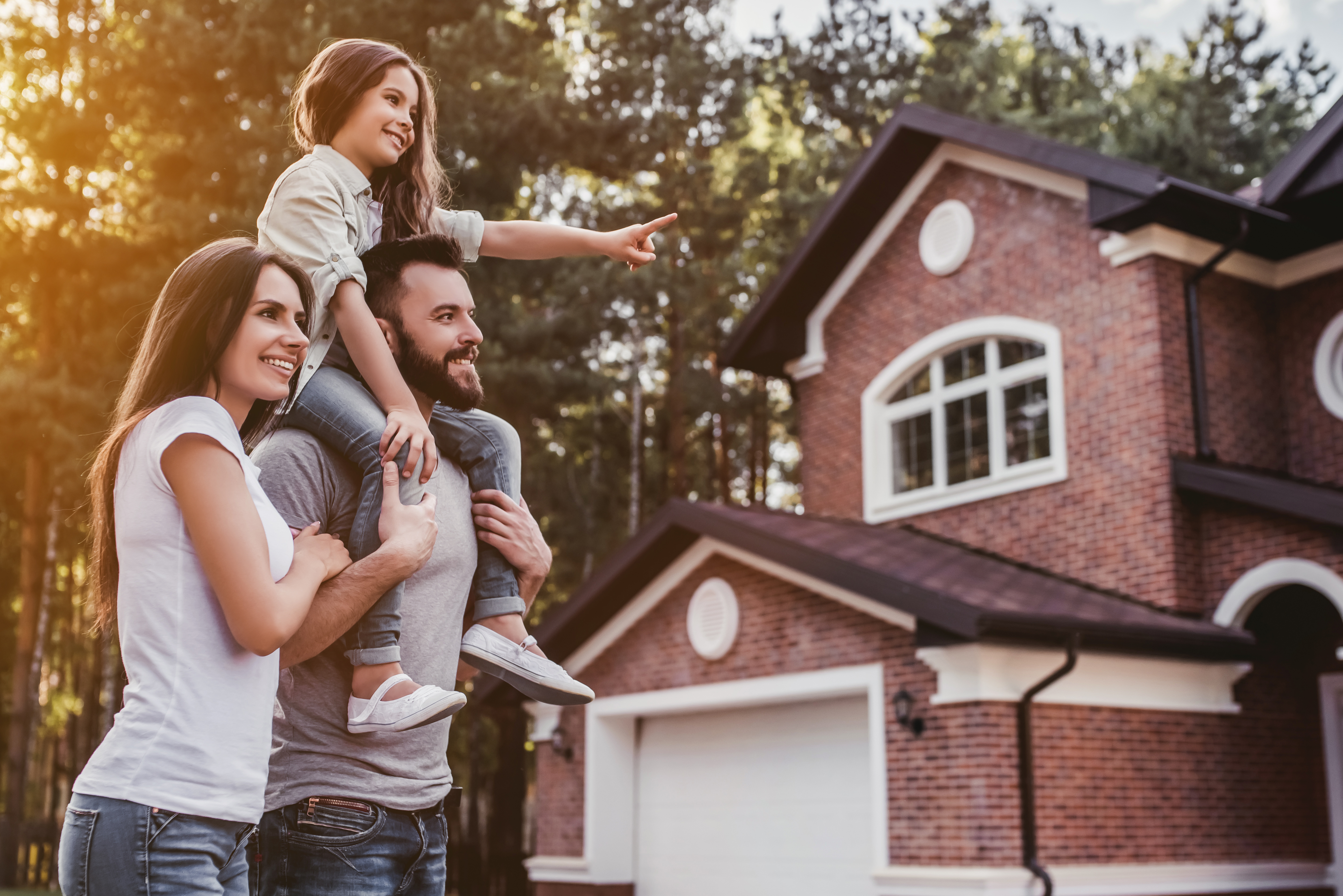 Buyers looking at properties  