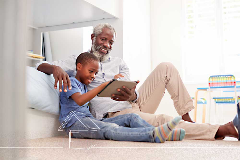 older retired couple embracing
