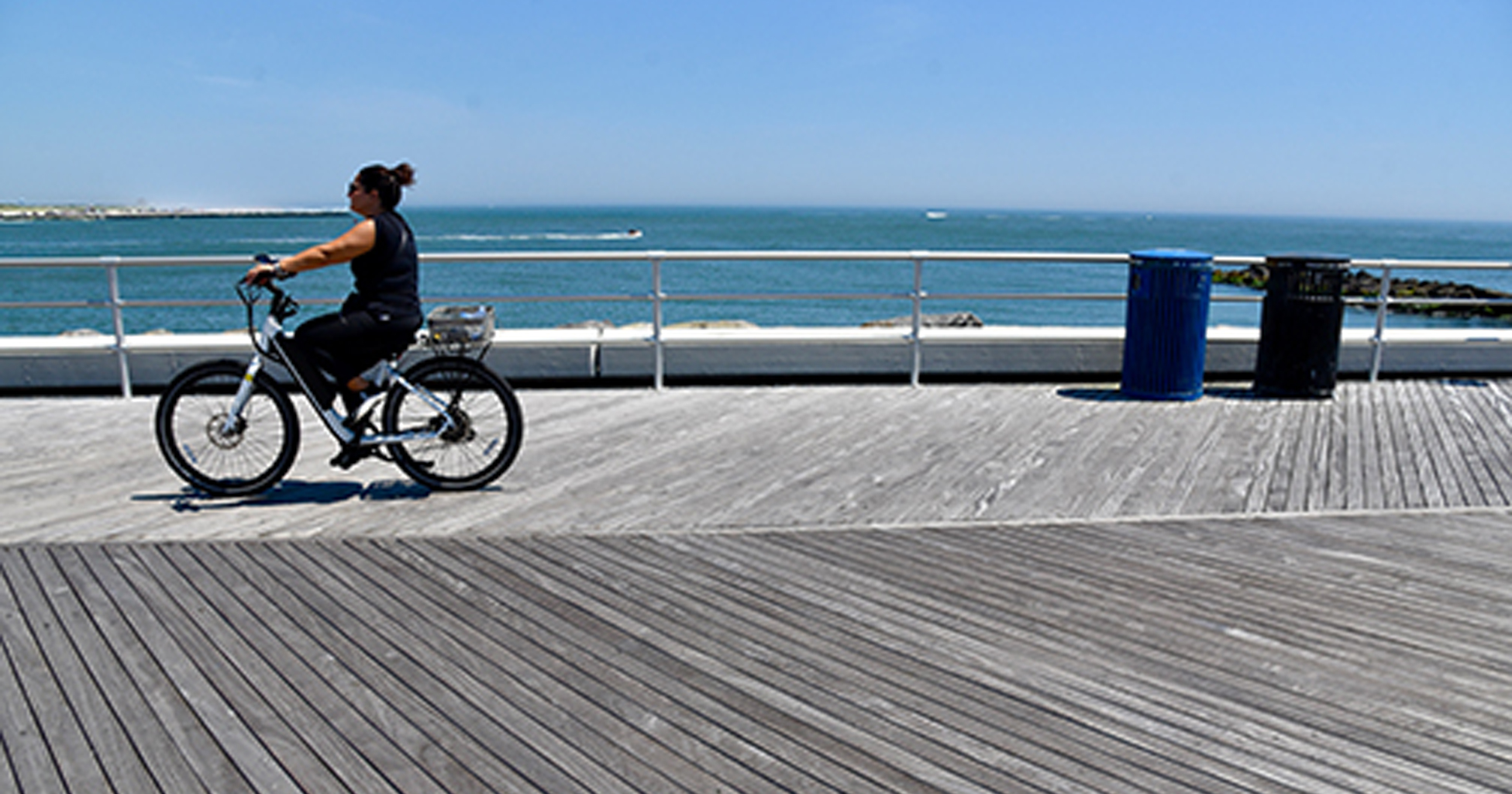 bike on boardwalk