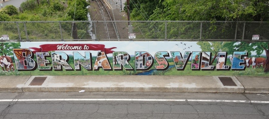 Bernardsville graphity on the bridge wall