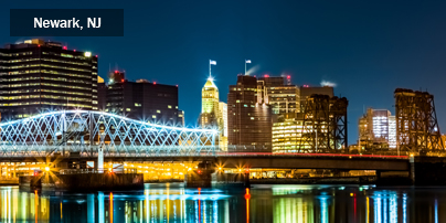 Night view of Newark