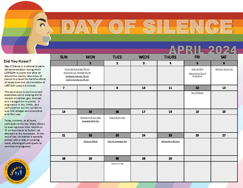 Diversity Calendar -- April 2024