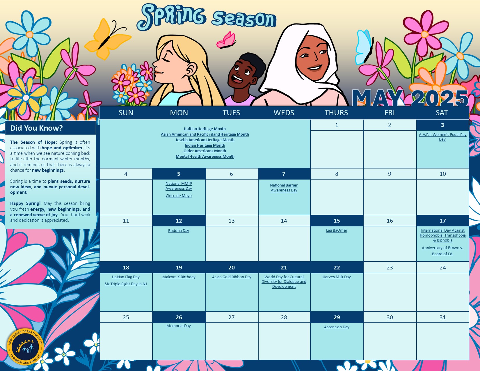 Diversity Calendar -- May 2025