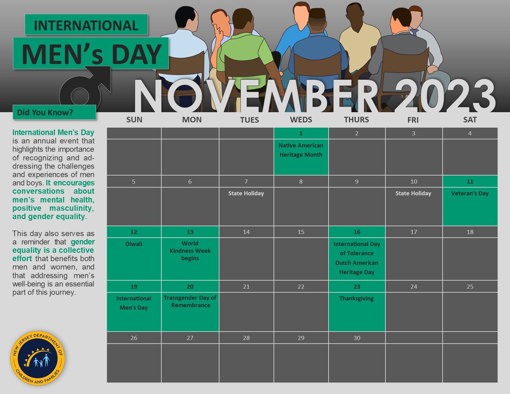 Diversity Calendar -- November 2023
