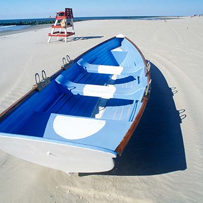 nj beach rowboat