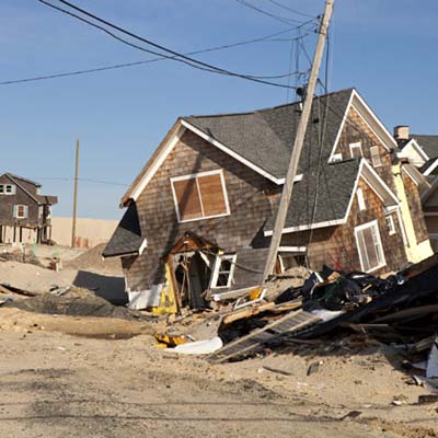 A home in Ortley Beach destroyed by Hurricane Sandy in October 2012.