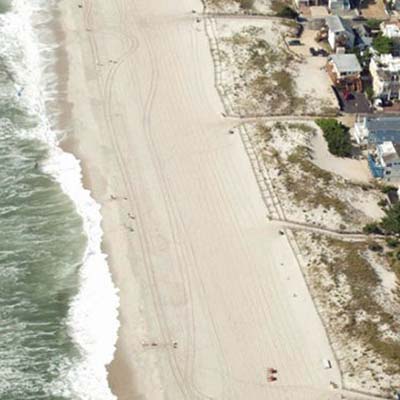 shoreline overhead view
