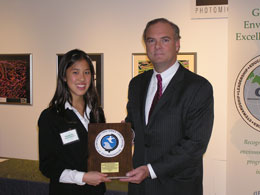 (from left to right): Victoria Pan and NJDEP Commissioner Bob Martin