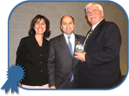 photo of Linda Mead and Dennis Davidson and Commissioner Campbell