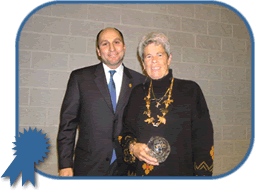 photo of Lucy Bottomley with Commissioner Campbell