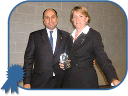 photo of Jennifer Bryson with Commissioner Campbell