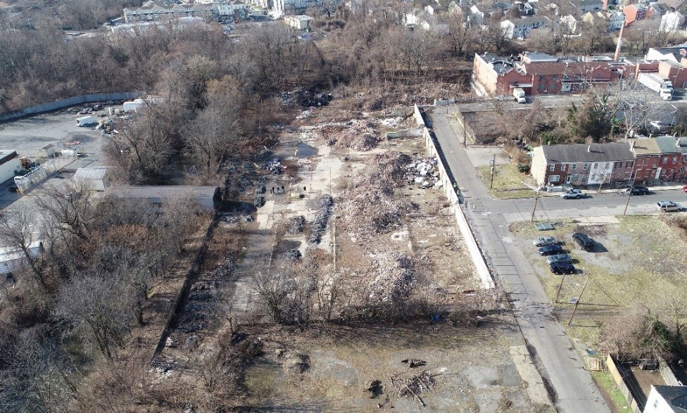 Drone photo of 2nd Street Park. [NJDEP Small Unmanned Aircraft Systems Program, 2020.]