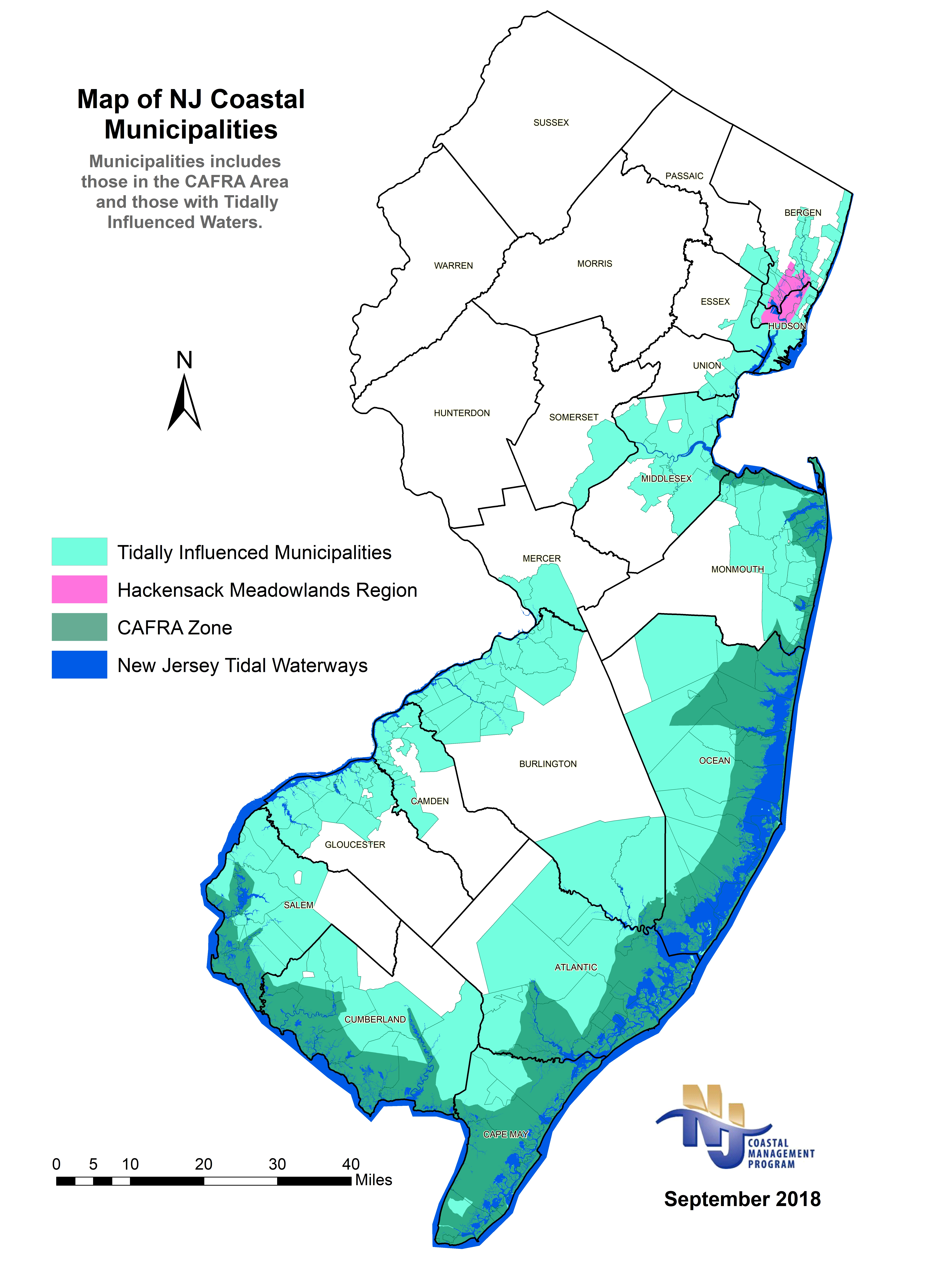 Map of NJ Coastal Zone