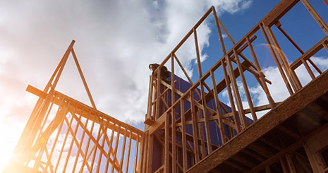 Photo of wood framed construction