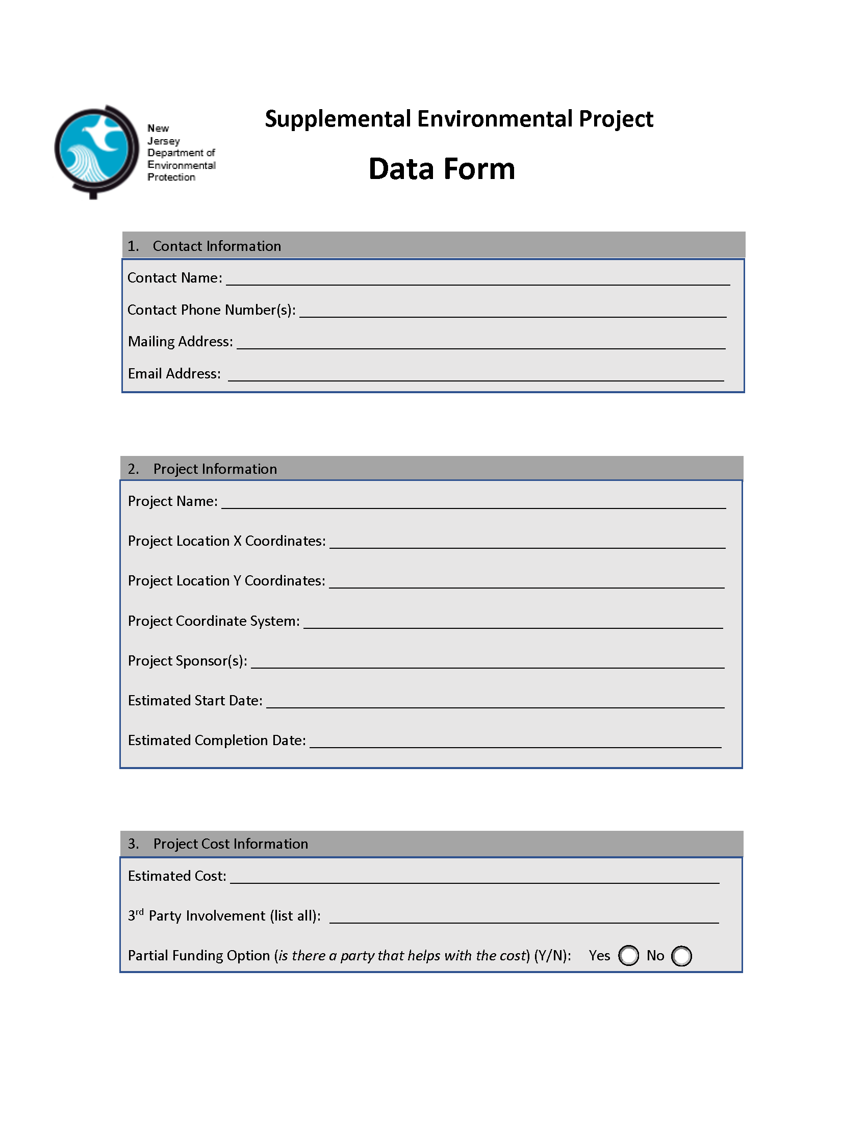 SEP Project Form