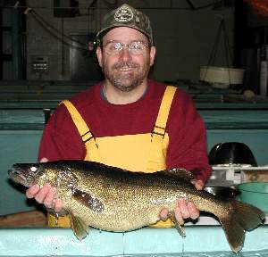 Steve Strodel with 11-pound walleye