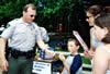 Officer and a family